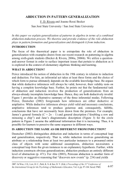 abduction in pattern generalization