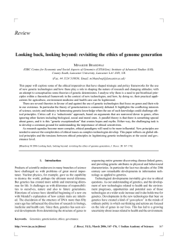 Looking back, looking beyond: revisiting the ethics of genome