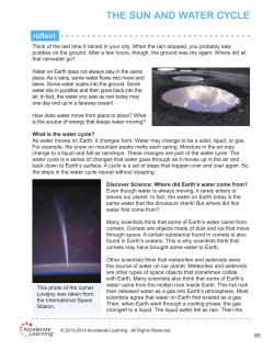 The Sun and WaTer CyCle