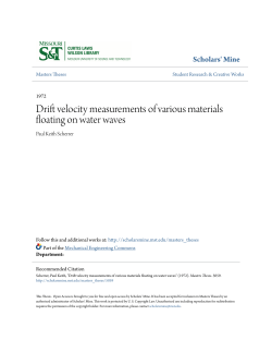 Drift velocity measurements of various materials