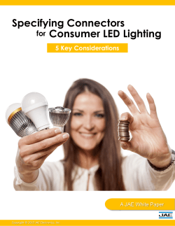 Specifying Connectors for Consumer LED Lighting