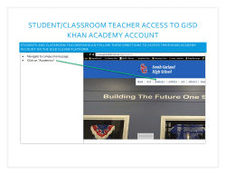 student/classroom teacher access to gisd khan academy account