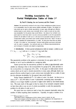 Partial Multiplication Tables of Order 3