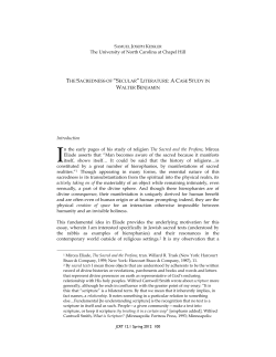 Samuel J - Journal for Cultural and Religious Theory