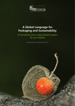 A Global Language for Packaging and Sustainability