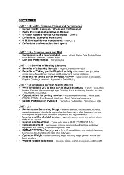 GCSE PE Programme of Study