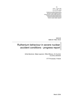 Ruthenium behaviour in severe nuclear accident conditions