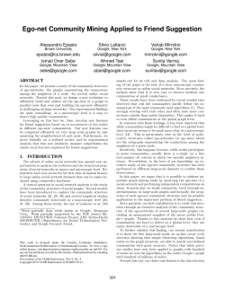 Ego-net Community Mining Applied to Friend Suggestion