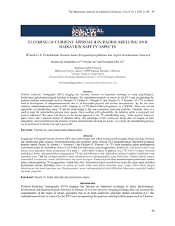 fluorine-18: current approach in radiolabelling and radiation safety