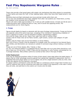 Fast Play Napoleonic Wargame Rules