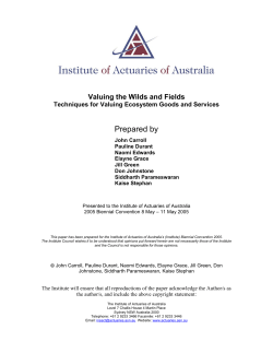 Paper - Actuaries Institute