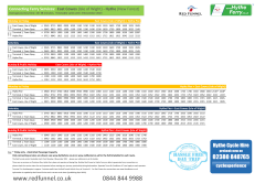 Timetable Hythe-East Cowes