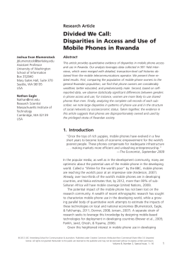 Divided We Call: Disparities in Access and Use of Mobile Phones in