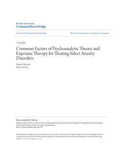 Common Factors of Psychoanalytic Theory and Exposure Therapy