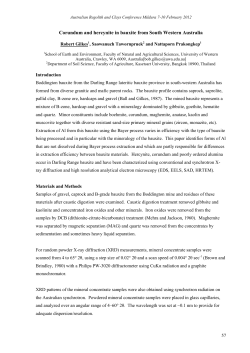 Corundum and hercynite in bauxite from South Western