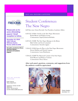 Student Conference: The New Negro