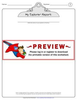 Explorer Report - Super Teacher Worksheets
