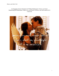 Romeo And Juliet Unit An Engaging