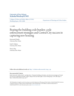 Beating the building code burden: code enforcement strategies and
