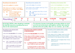 Rounding - Liphook Junior School