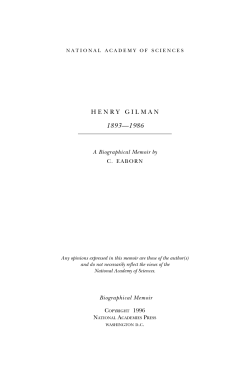 Henry Gilman - National Academy of Sciences