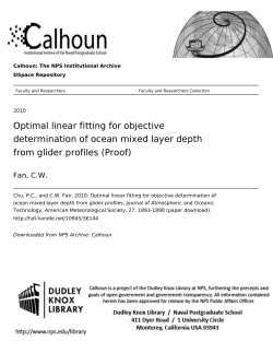 Optimal linear fitting for objective determination of ocean mixed layer