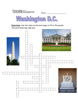 Directions: Use the clues on the next page to fill in the puzzle. The
