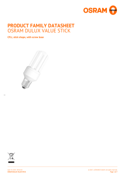 product family datasheet osram dulux value stick