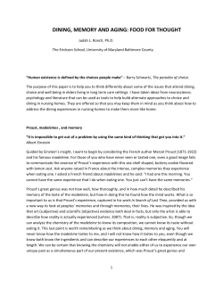 dining, memory and aging: food for thought