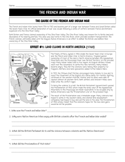 the french and indian war