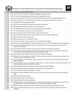 150 Events in St. Clair Township`s History, In Commemoration of