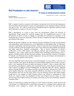 Privatization in Latin America – 15 years of unprecedented change