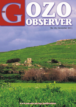 the Gozo Observer - University of Malta