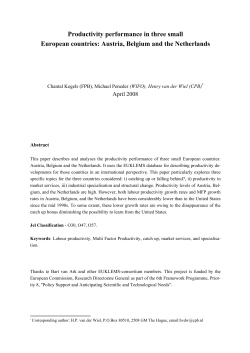 Productivity performance in three small European countries: Austria