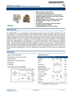 MS5805-02BA01 Miniature Altimeter Module DESCRIPTION
