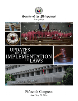 As of July 28, 2014 - Senate of the Philippines