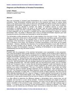 Diagnosis and Rectification of Arrested Fermentations