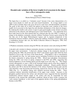 Decadal variation of the lower trophic level ecosystem in the Japan