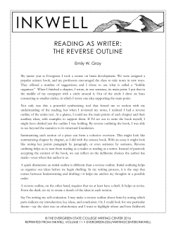 reading as writer: the reverse outline