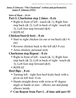 Part I: Charleston step 2 times - 8 cts &bull; Right in front of left