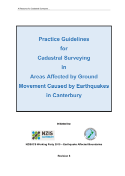 Practice Guidelines for Cadastral Surveying in Areas Affected by