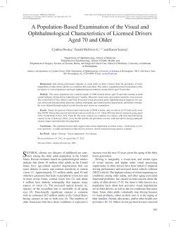 A Population-Based Examination of the Visual