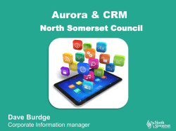 North Somerset Council Aurora / CRM