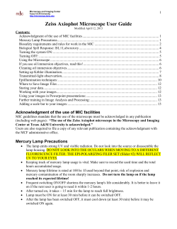 fluorescence microscope rules to live by