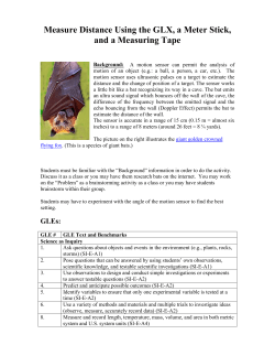 Measure Distance Using the GLX, a Meter Stick, and a Measuring