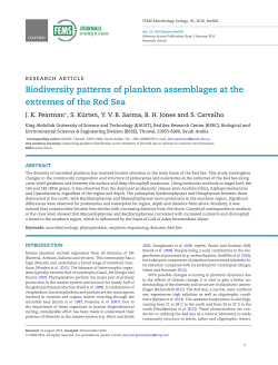 Biodiversity patterns of plankton assemblages at the extremes of the