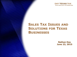 Sales tax - Fort Worth CPA
