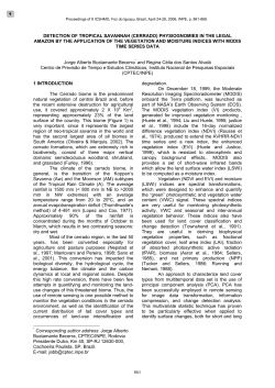 detection of tropical savannah (cerrado) physiognomies in the