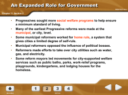 Progressive Legislation