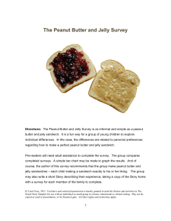 The Peanut Butter and Jelly Survey